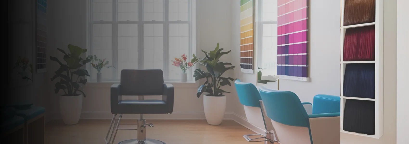 The color studio with drape swatches